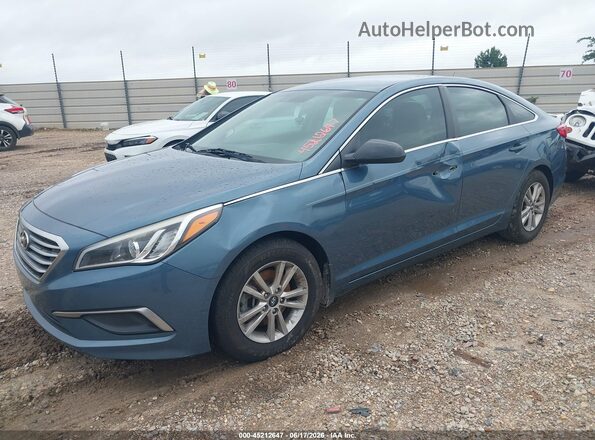 5NPE24AF7GH381305 2016 HYUNDAI SONATA Green წინა მარცხენა ხედი სამი მეოთხედიდან