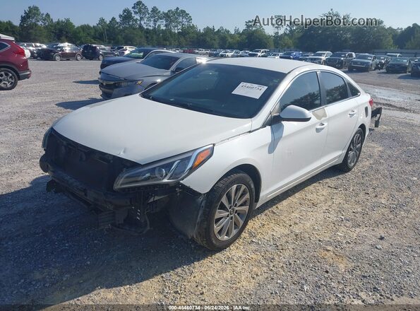 5NPE24AF7GH403061 2016 HYUNDAI SONATA White Առջևի ձախ երեք քառորդ տեսարան