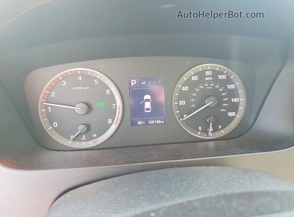5NPE24AF7GH419194 2016 HYUNDAI SONATA Silver ხელსაწყოთა პანელის ხედი