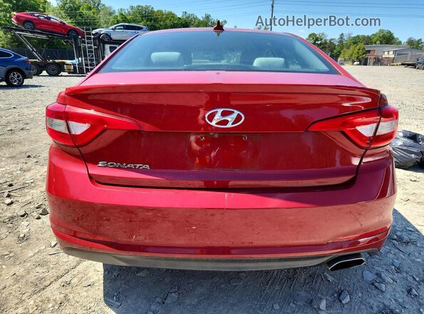 5NPE24AF7HH474908 2017 HYUNDAI SONATA Red Вид ззаду