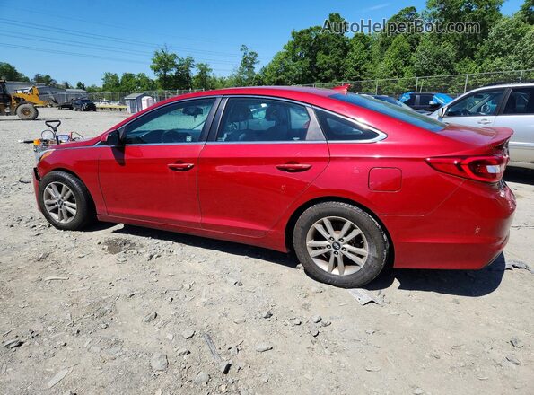 5NPE24AF7HH474908 2017 HYUNDAI SONATA Red Задня ліва чверть