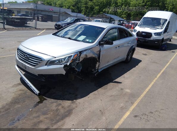 5NPE24AF7HH513612 2017 HYUNDAI SONATA Silver Առջևի ձախ երեք քառորդ տեսարան
