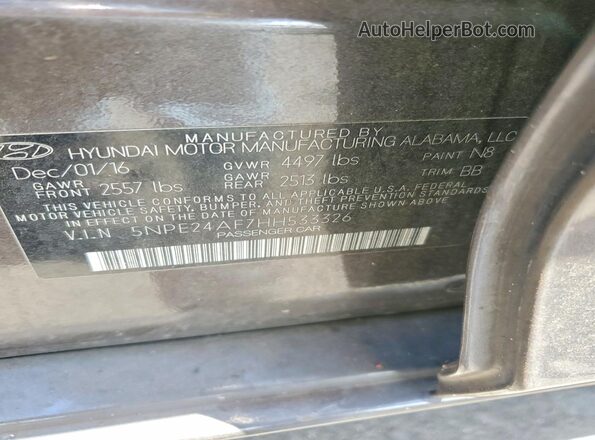 5NPE24AF7HH533326 2017 HYUNDAI SONATA Brown 