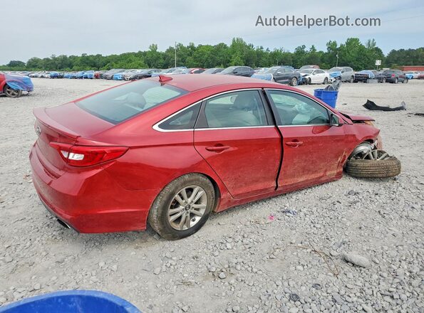 5NPE24AF7HH557822 2017 HYUNDAI SONATA Red უკანა მარჯვენა