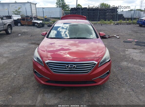 5NPE24AF7HH560770 2017 HYUNDAI SONATA Red უკანა სალონის ხედი