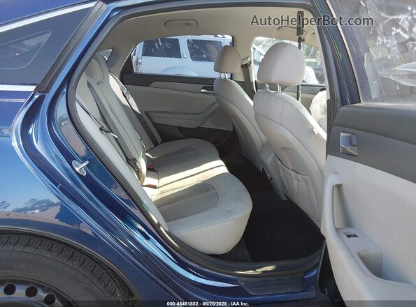 5NPE24AF7JH604594 2018 HYUNDAI SONATA Blue VIN კოდის სტიკერის ხედი