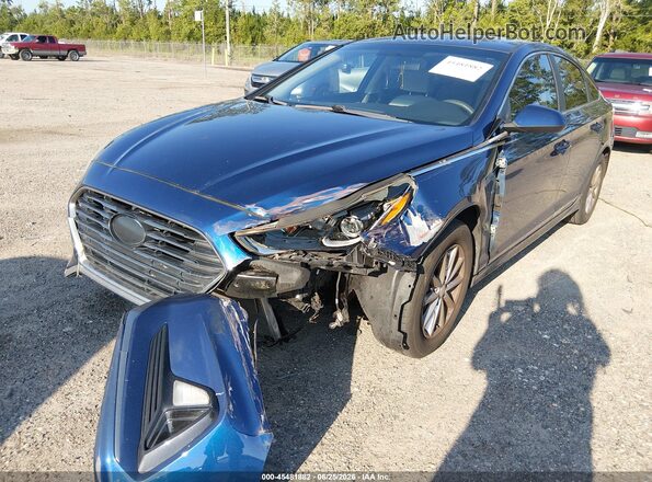 5NPE24AF7JH604594 2018 HYUNDAI SONATA Blue წინა ხედი