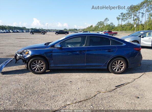 5NPE24AF7JH604594 2018 HYUNDAI SONATA Blue უკანა სალონის ხედი