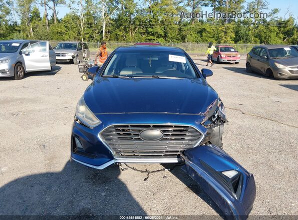 5NPE24AF7JH604594 2018 HYUNDAI SONATA Blue წინა პანელის ხედი
