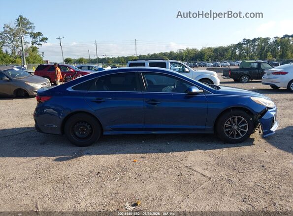 5NPE24AF7JH604594 2018 HYUNDAI SONATA Blue ხელსაწყოთა პანელის ხედი