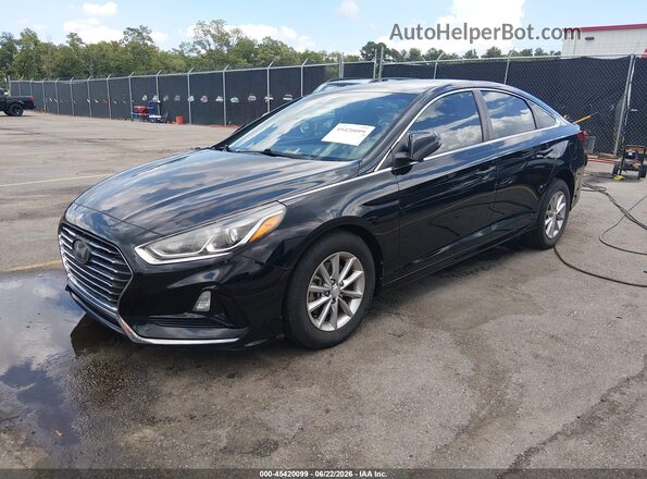 5NPE24AF7JH646389 2018 HYUNDAI SONATA Black Передня ліва чверть