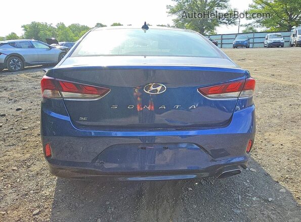 5NPE24AF7JH666724 2018 HYUNDAI SONATA Blue Widok z tyłu
