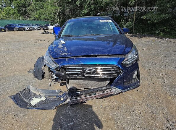 5NPE24AF7JH666724 2018 HYUNDAI SONATA Blue Widok z przodu