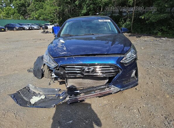 5NPE24AF7JH666724 2018 HYUNDAI SONATA Blue Widok naklejki z numerem VIN