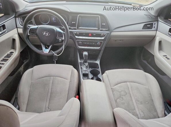 5NPE24AF7KH794379 2019 HYUNDAI SONATA Gray Առջևի վահանակի տեսք