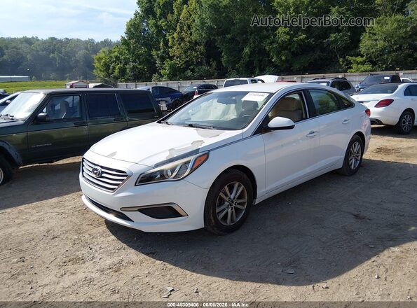 5NPE24AF8GH271928 2016 HYUNDAI SONATA White წინა მარცხენა ხედი სამი მეოთხედიდან