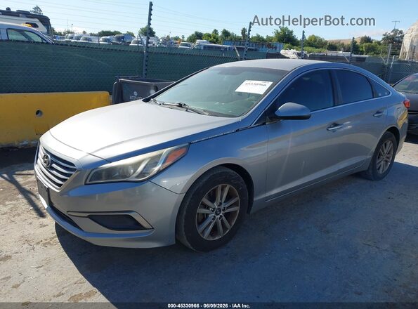 5NPE24AF8GH274599 2016 HYUNDAI SONATA Gray Front left