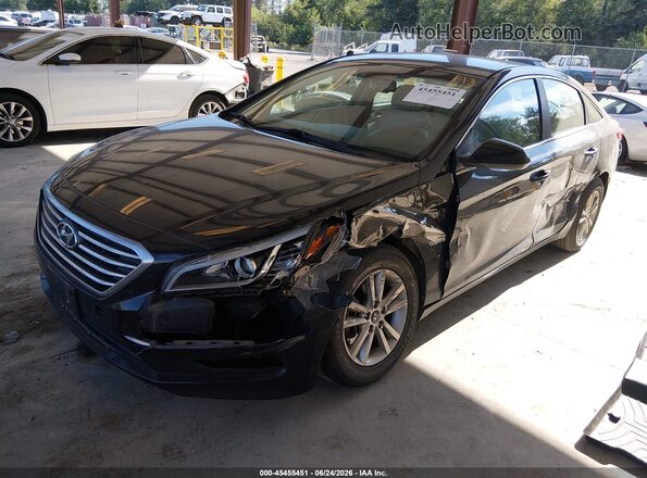5NPE24AF8GH277812 2016 HYUNDAI SONATA Черный Передняя левая четверть