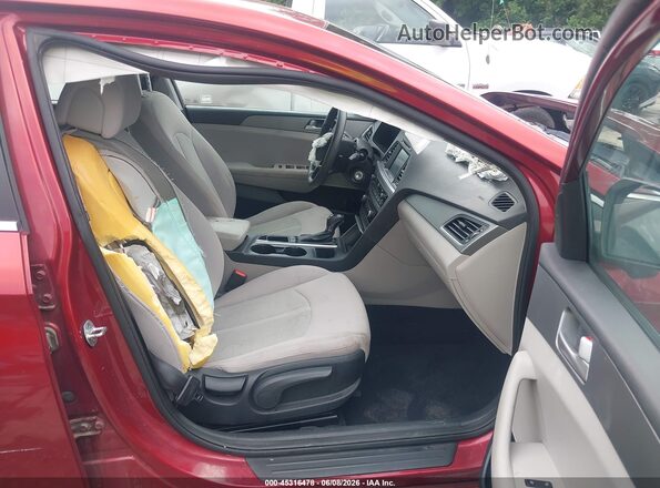 5NPE24AF8GH304748 2016 HYUNDAI SONATA Red Սալոնի դիմացի տեսք