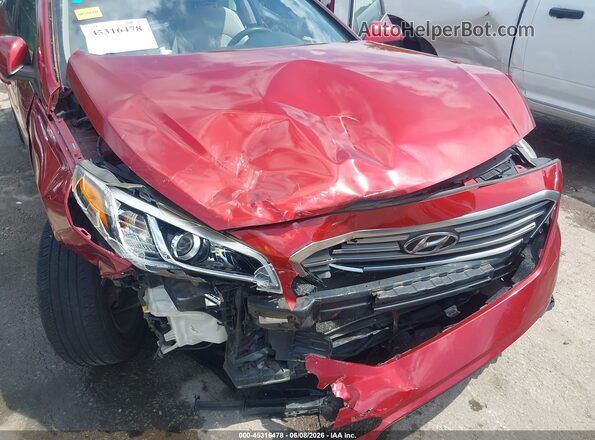 5NPE24AF8GH304748 2016 HYUNDAI SONATA Red Դիմացի տեսք