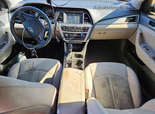 5NPE24AF8GH352153 2016 HYUNDAI SONATA Blue Առջևի վահանակի տեսք