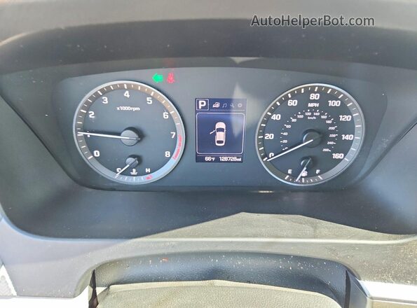 5NPE24AF8GH352153 2016 HYUNDAI SONATA Blue Սարքավորումների վահանակի տեսք