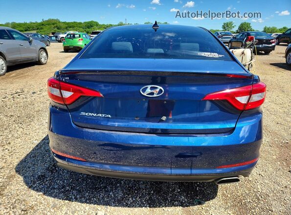 5NPE24AF8GH352153 2016 HYUNDAI SONATA Blue Հետևի տեսք