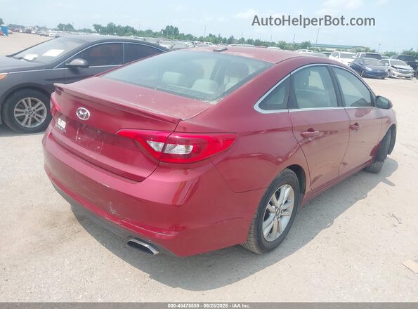 5NPE24AF8GH374623 2016 HYUNDAI SONATA Red Tył prawy