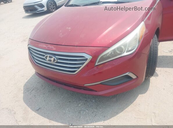 5NPE24AF8GH374623 2016 HYUNDAI SONATA Red Widok z przodu