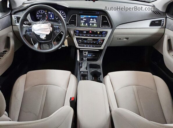 5NPE24AF8GH387338 2016 HYUNDAI SONATA Gray წინა პანელის ხედი