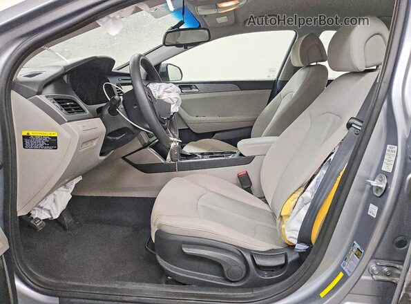5NPE24AF8GH387338 2016 HYUNDAI SONATA Gray წინა სალონის ხედი
