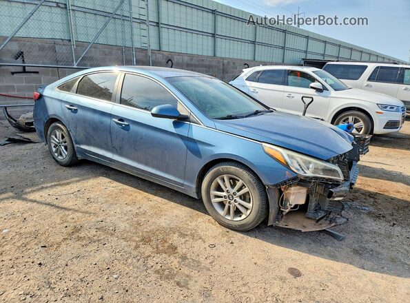 5NPE24AF8HH470205 2017 HYUNDAI SONATA Blue Przód prawy
