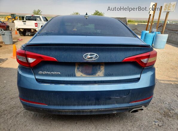 5NPE24AF8HH470205 2017 HYUNDAI SONATA Blue Widok z tyłu