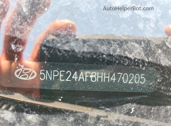 5NPE24AF8HH470205 2017 HYUNDAI SONATA Blue Widok naklejki z numerem VIN