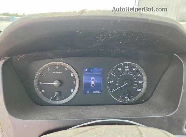 5NPE24AF8HH522898 2017 HYUNDAI SONATA Blue Widok zestawu wskaźników