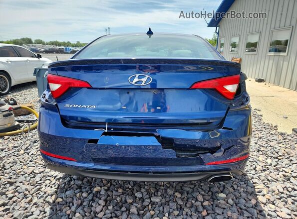 5NPE24AF8HH522898 2017 HYUNDAI SONATA Blue Widok z tyłu