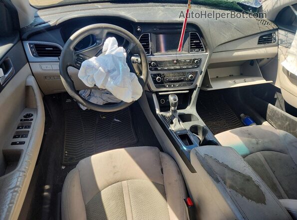 5NPE24AF8HH571065 2017 HYUNDAI SONATA Blue წინა პანელის ხედი