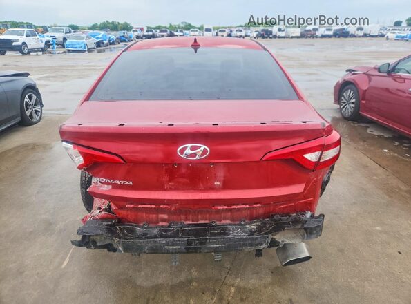 5NPE24AF8HH586505 2017 HYUNDAI SONATA Red უკანა ხედი