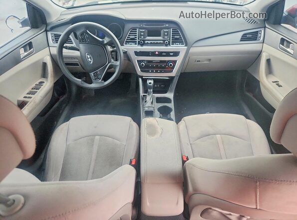 5NPE24AF8HH586505 2017 HYUNDAI SONATA Red წინა პანელის ხედი