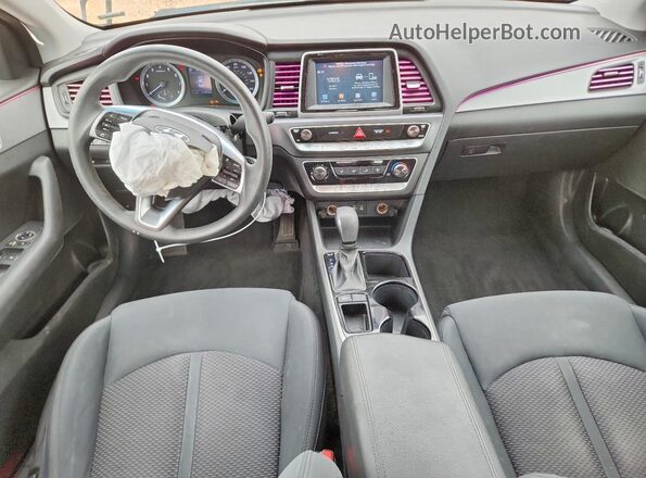 5NPE24AF8KH765411 2019 HYUNDAI SONATA Black წინა პანელის ხედი