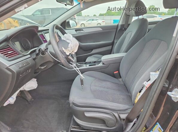 5NPE24AF8KH765411 2019 HYUNDAI SONATA Black წინა სალონის ხედი