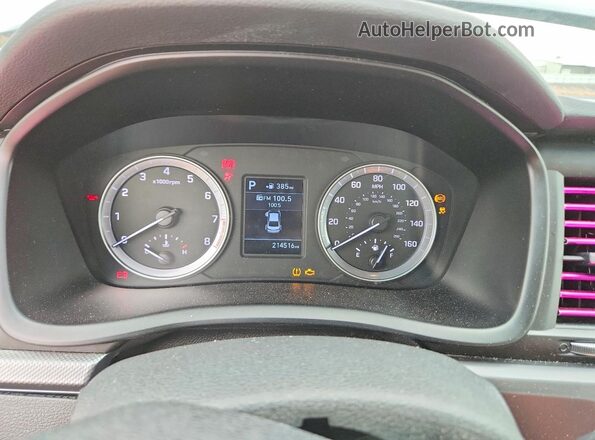 5NPE24AF8KH765411 2019 HYUNDAI SONATA Black ხელსაწყოთა პანელის ხედი