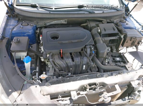 5NPE24AF8KH772066 2019 HYUNDAI SONATA Синий Вид сзади