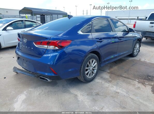 5NPE24AF8KH772066 2019 HYUNDAI SONATA Синий Задняя правая четверть