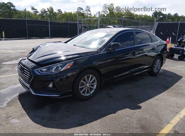 5NPE24AF8KH806488 2019 HYUNDAI SONATA Black Front left