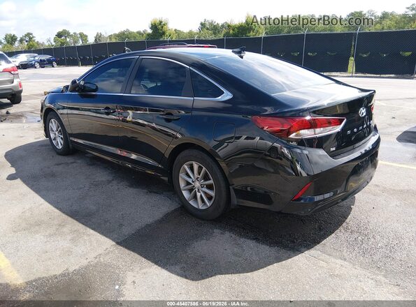 5NPE24AF8KH806488 2019 HYUNDAI SONATA Black Rear left