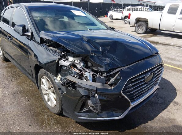 5NPE24AF8KH806488 2019 HYUNDAI SONATA Black Front view