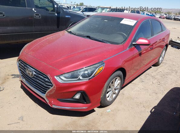 5NPE24AF8KH817314 2019 HYUNDAI SONATA Red წინა მარცხენა ხედი სამი მეოთხედიდან