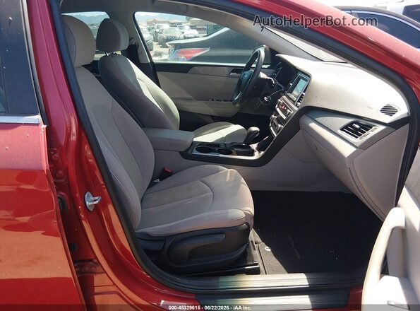 5NPE24AF8KH817314 2019 HYUNDAI SONATA Red წინა სალონის ხედი