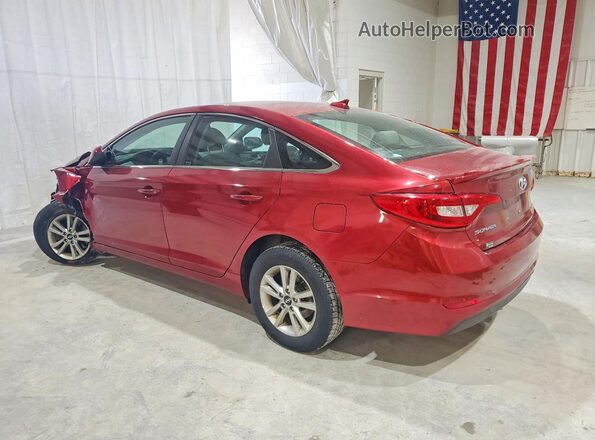 5NPE24AF9GH370760 2016 HYUNDAI SONATA Red Задня ліва чверть